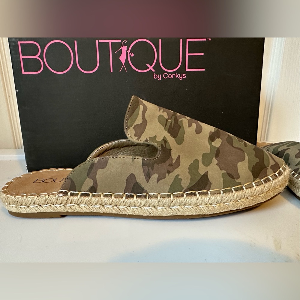 Boutique by Corkys Taffy Camo Espadrille Mules Women’s Size 10 NWT Women's Shoes - Picture 6 of 15